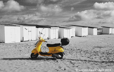 Eine Vespa geht auf Reisen